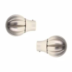 LUANCE Lot de 2 embouts tringle (D20 mm) Jim Touch of zen Argent Hot