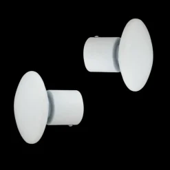 LUANCE Lot de 2 embouts tringle (D20 mm) Jim Champignon mat Blanc Discount