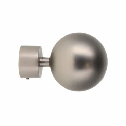 LUANCE Lot de 2 embouts tringle (D28 mm) Lino Gaia mat Argent
