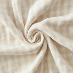 EMINZA Lot de 2 essuie-main gaze de coton (50 x 70 cm) Gaïa vichy Beige Sale