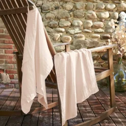 EMINZA Lot de 2 essuie-mains gaze de coton (70 cm) Gaïa Rose poudré Clearance