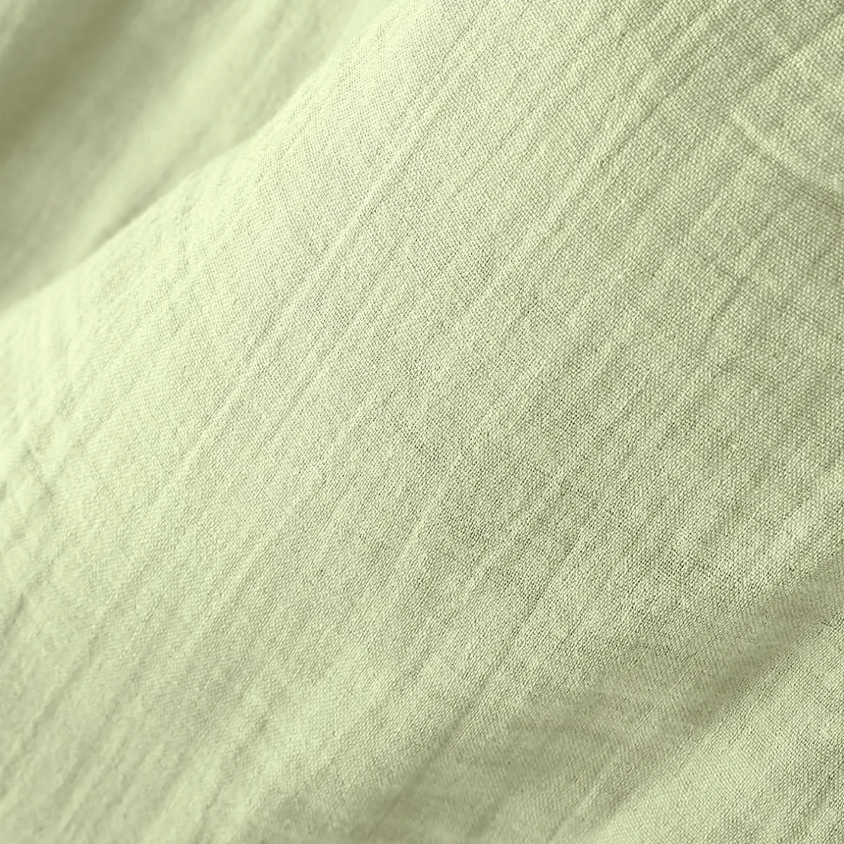 EMINZA Lot de 2 essuie-mains gaze de coton (70 cm) Gaïa Vert tilleul