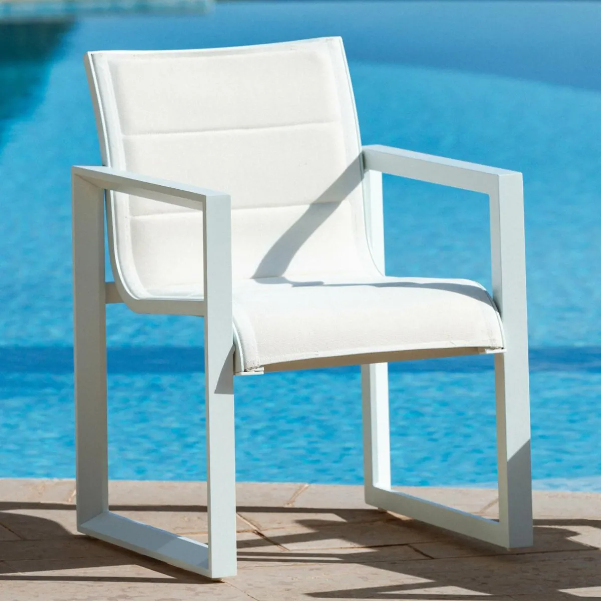 MOBELLIA Lot de 2 fauteuils de jardin en aluminium Elba Blanc Online