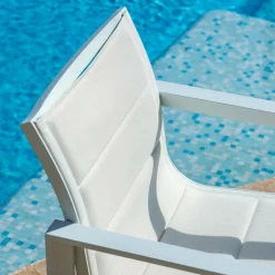 MOBELLIA Lot de 2 fauteuils de jardin en aluminium Elba Blanc Online