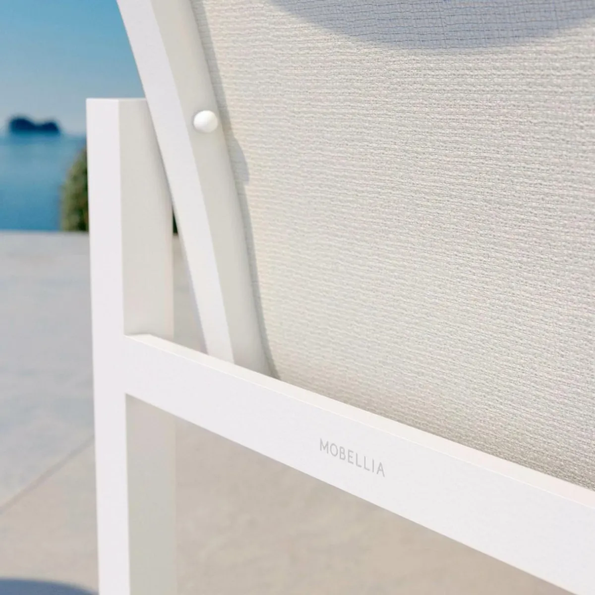 MOBELLIA Lot de 2 fauteuils de jardin en aluminium Elba Blanc Online