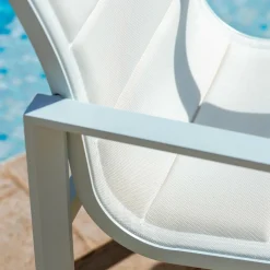 MOBELLIA Lot de 2 fauteuils de jardin en aluminium Elba Blanc Online