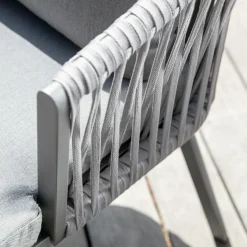 MOBELLIA Lot de 2 fauteuils de jardin en aluminium Amalfi Gris Anthracite Online