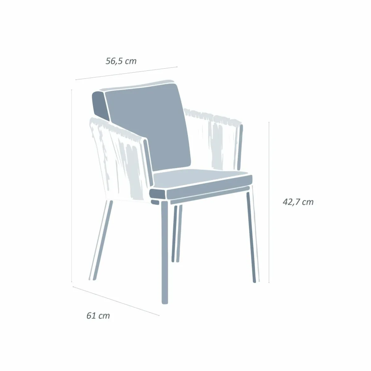 MOBELLIA Lot de 2 fauteuils de jardin en aluminium Amalfi Gris Anthracite Online
