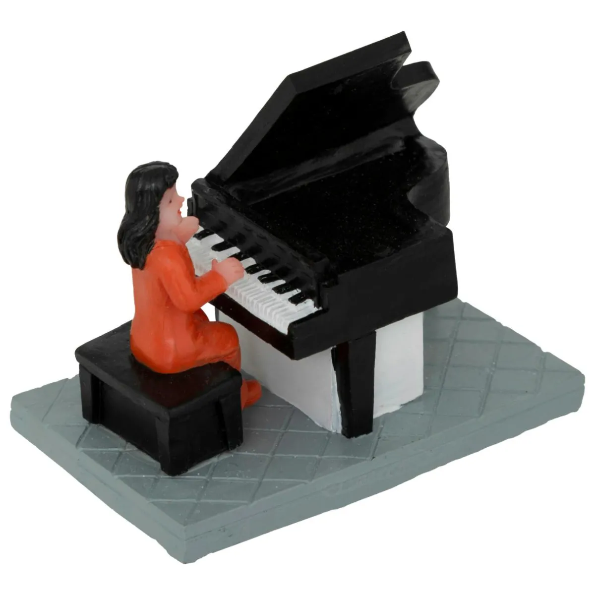 JJA Lot de 5 figurines et accessoires pour village (H22 cm) Musique et kiosque Multicolore Clearance