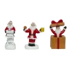 FEERIC LIGHTS Lot de 3 figurines pour village (H7 cm) Père Noël en folie