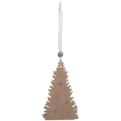 Feeric Lights & Christmas Lot de 4 flocons de Noël à suspendre (H10 cm) Natural Blanc