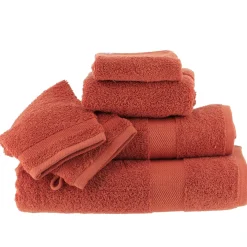 TENDANCE Lot de 2 gants de toilette coton (15 x 21 cm) Timeless Terracotta Best