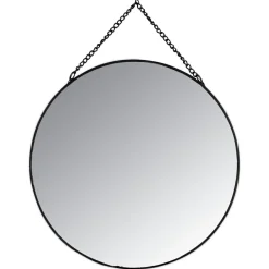 ATMOSPHERA Lot de 3 miroirs en métal (D29 cm) Ovalia Noir