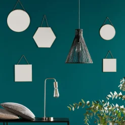ATMOSPHERA Lot de 3 miroirs en métal (H26 cm) Hexagonal Noir Online
