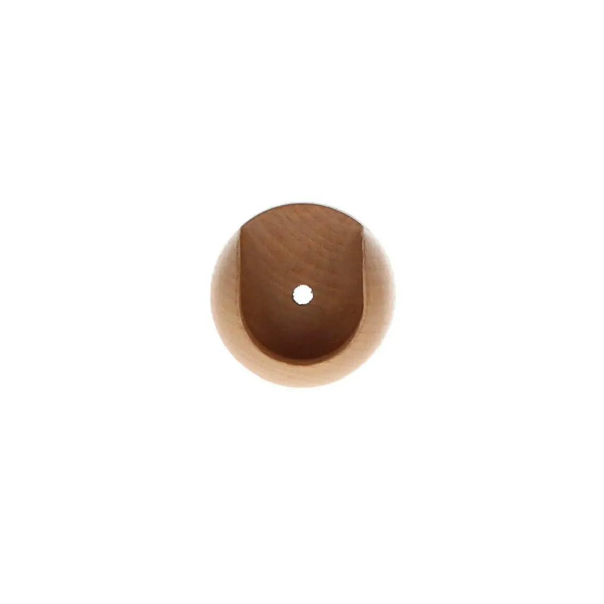 LUANCE Lot de 2 naissances tringle rideau bois (D28 mm) Nils Vernis Beige New