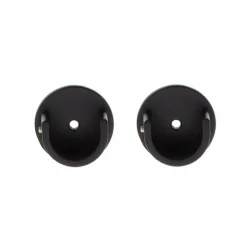 LUANCE Lot de 2 naissances tringle rideau (D28 mm) Lino mat Noir Hot