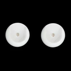 LUANCE Lot de 2 naissances tringle bois (L45 / D28 mm) Nils Blanc Best
