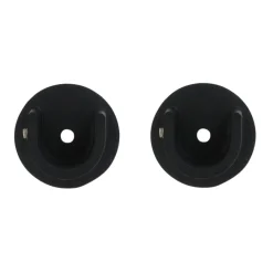 LUANCE Lot de 2 naissances tringle rideau (D20 mm) Jim mat Noir Clearance
