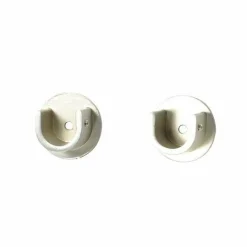 LUANCE Lot de 2 naissances tringle rideau (D20 mm) Jim mat Argent Hot