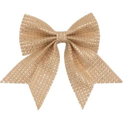 JJA Lot de 3 noeuds de Noël en jute (H12 cm) Prestige chic Or Online