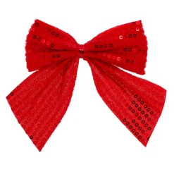 JJA Lot de 3 noeuds de Noël (h9 cm) Prestige sequins Rouge Online