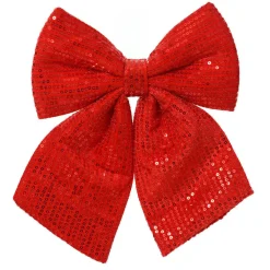 KAEMINGK Lot de 2 noeuds de Noël (H13 cm) Sequins Rouge Clearance