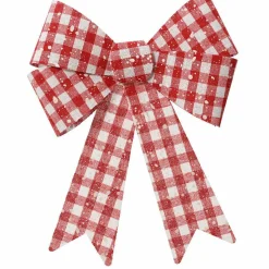 KAEMINGK Lot de 5 noeuds (H11 cm) Carreaux Rouge Online
