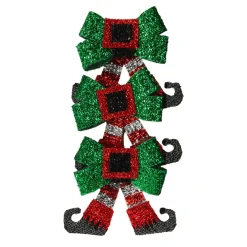 KOOPMAN Lot de 3 nœuds de Noël (H12 cm) Jambes lutin farceur Multicolore Sale