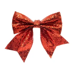 Feeric Lights & Christmas Lot de 2 nœuds (H15 cm) Paillettes Rouge Hot