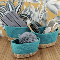 TENDANCE Lot de 3 paniers de rangement (H13 cm) Timeless caraïbes Vert Sale