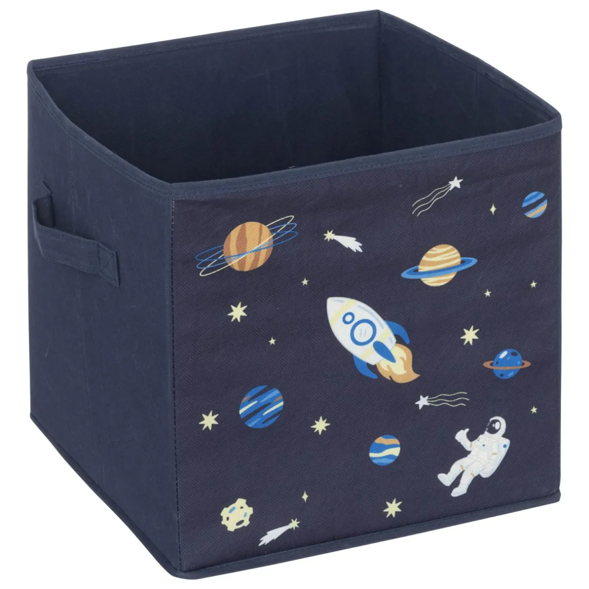 ATMOSPHERA Lot de 2 paniers de rangement enfant (29 x 29 cm) Espace Bleu