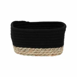 TENDANCE Lot de 3 paniers de rangement (H13 cm) Timeless Noir Hot