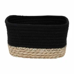 TENDANCE Lot de 3 paniers de rangement (H13 cm) Timeless Noir Hot