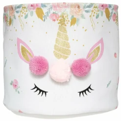 Atmosphera createur d'interieur for kids Lot de 2 paniers de rangement enfant Licorne Rose