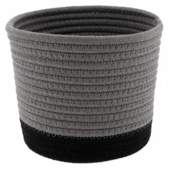 TENDANCE Lot de 3 paniers (H16 cm) Black Line /Noir Gris New