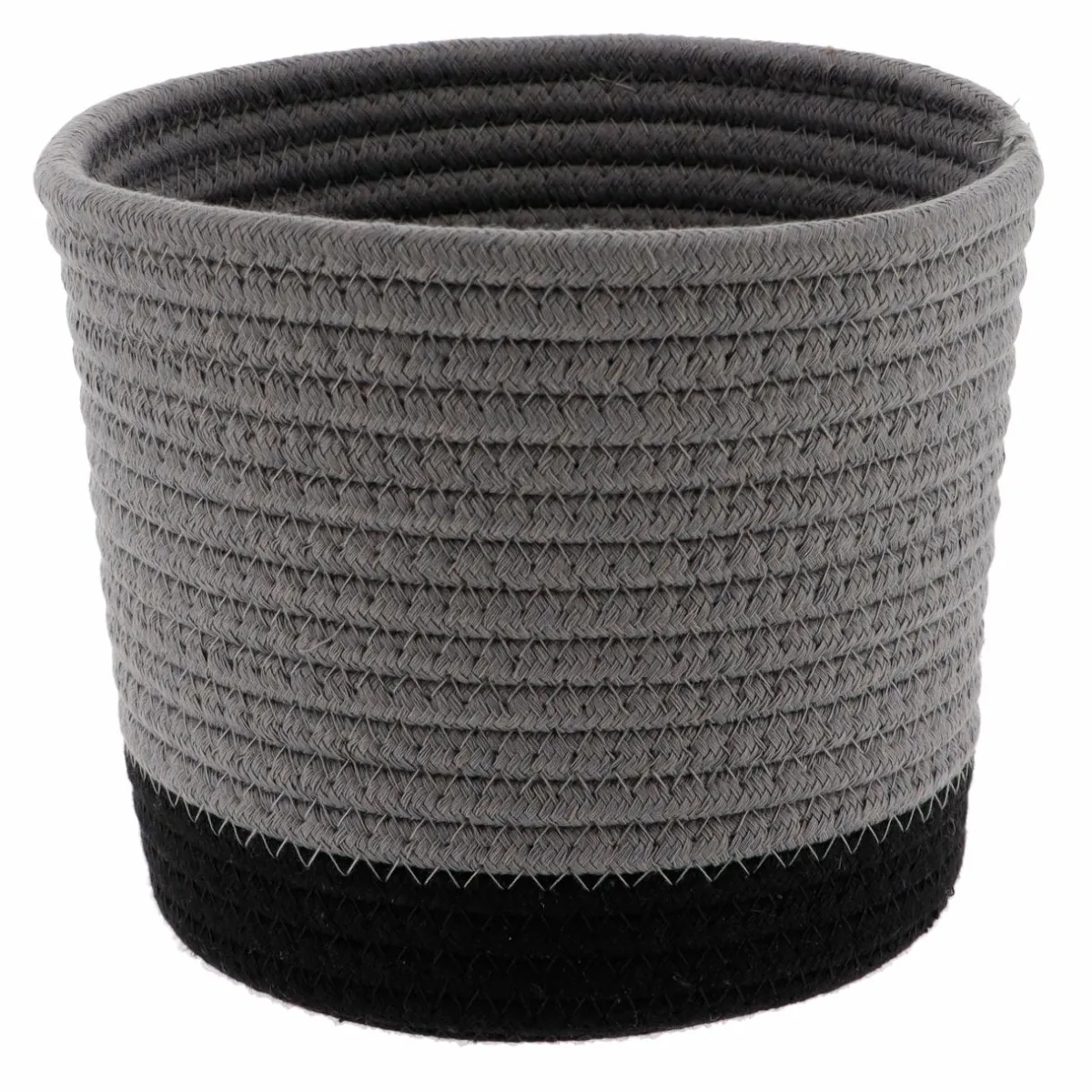 TENDANCE Lot de 3 paniers (H16 cm) Black Line /Noir Gris New