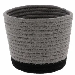 TENDANCE Lot de 3 paniers (H16 cm) Black Line /Noir Gris New