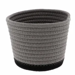 TENDANCE Lot de 3 paniers (H16 cm) Black Line /Noir Gris New