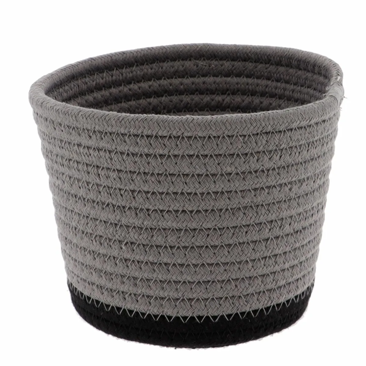 TENDANCE Lot de 3 paniers (H16 cm) Black Line /Noir Gris New