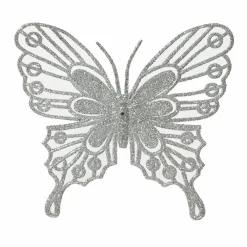 KAEMINGK Lot de 2 papillons (H11 cm) Fanny Argent Discount
