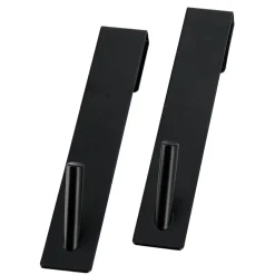 TENDANCE Lot de 2 patères à suspendre spécial paroi de douche (H18 cm) Noir Clearance