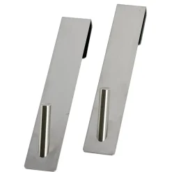 TENDANCE Lot de 2 patères à suspendre spécial paroi de douche (H18 cm) Chrome Argent