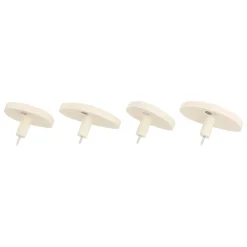 Atmosphera, cru017dateur d'intu017drieur Lot de 4 patères murales bois (H10 cm) Karen Ivoire New