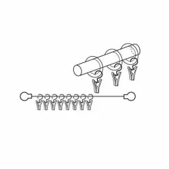 LUANCE Lot de 8 pinces Blanc Outlet