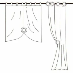 LUANCE Lot de 2 pinces rideau Central Park Gris Discount
