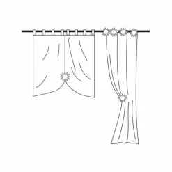 LUANCE Lot de 2 pinces rideau pivotantes Stockholm Or Discount
