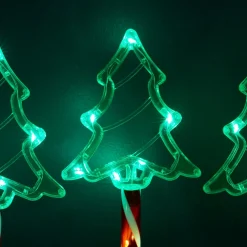 KOOPMAN Lot de 5 piquets lumineux à piles 45 LED (H44 cm) Sapins Candy Multicolore Clearance
