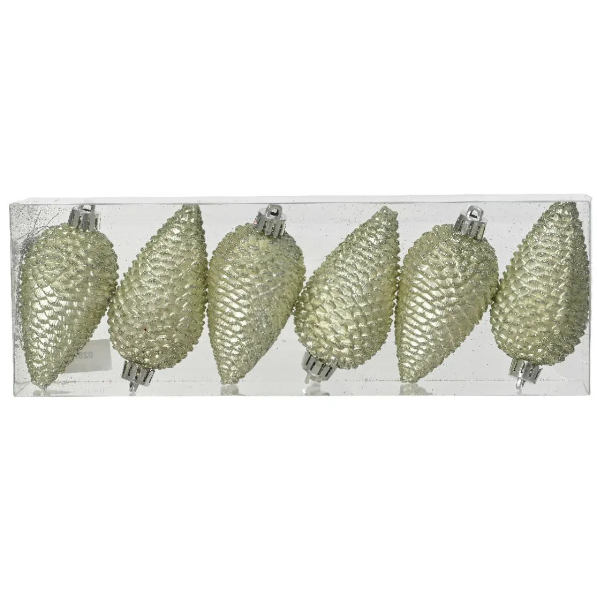 KAEMINGK Lot de 6 pommes de pin à suspendre (H8 cm) Alpine Menthe blanche Vert menthe New