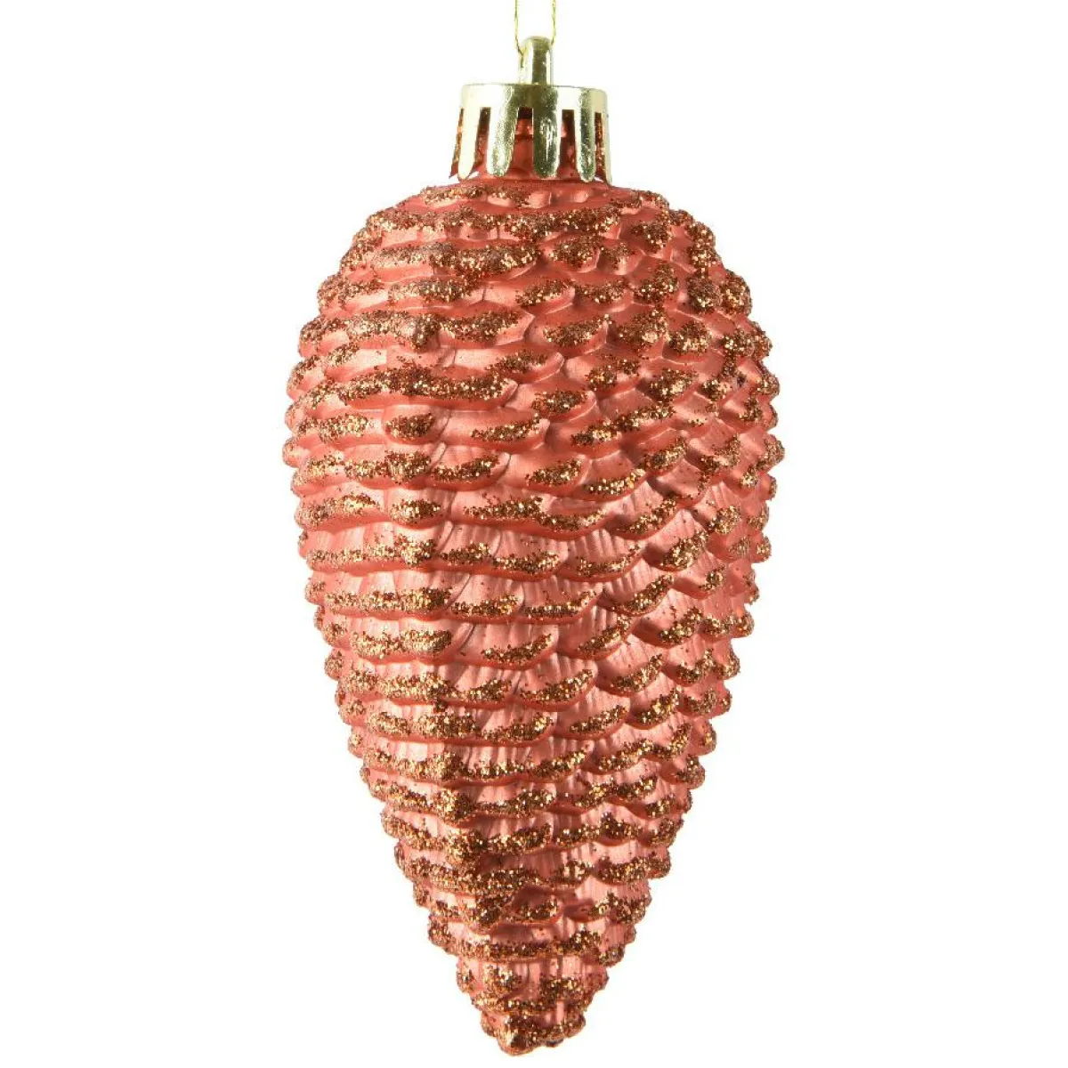 KAEMINGK Lot de 6 pommes de pin à suspendre (H8 cm) Alpine Orange Clearance