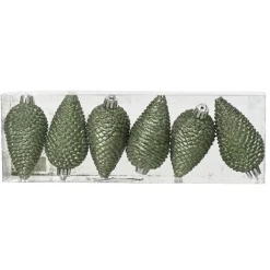 KAEMINGK Lot de 6 pommes de pin à suspendre (H8 cm) Alpine Vert romarin Online